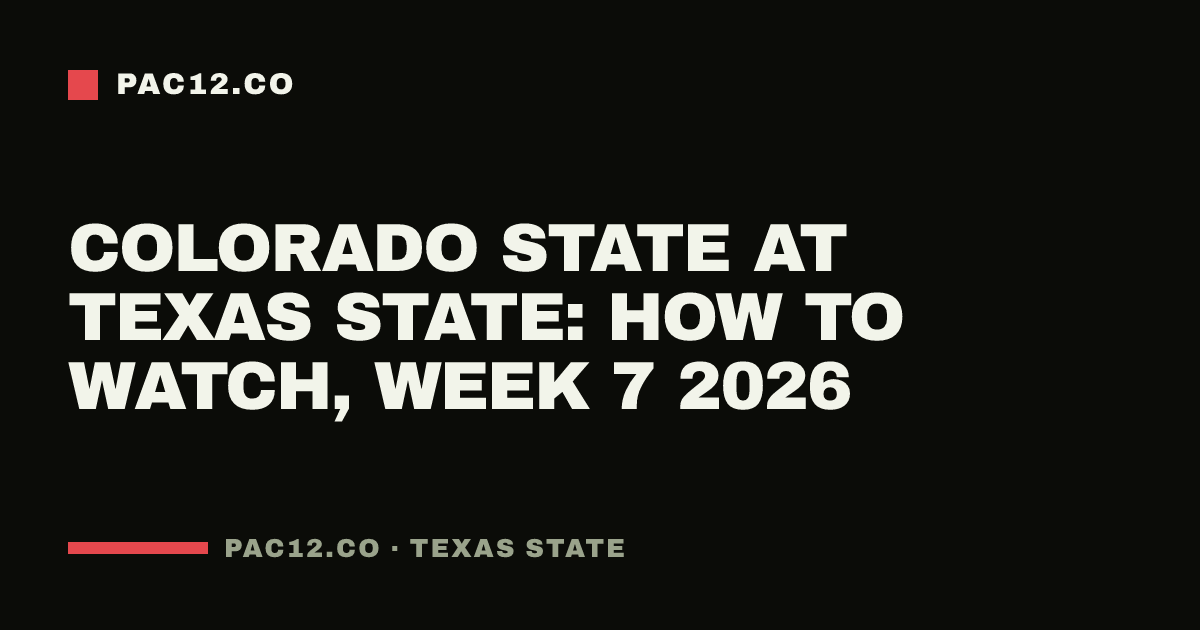 Colorado State at Texas State: how to watch, Week 7 2026
