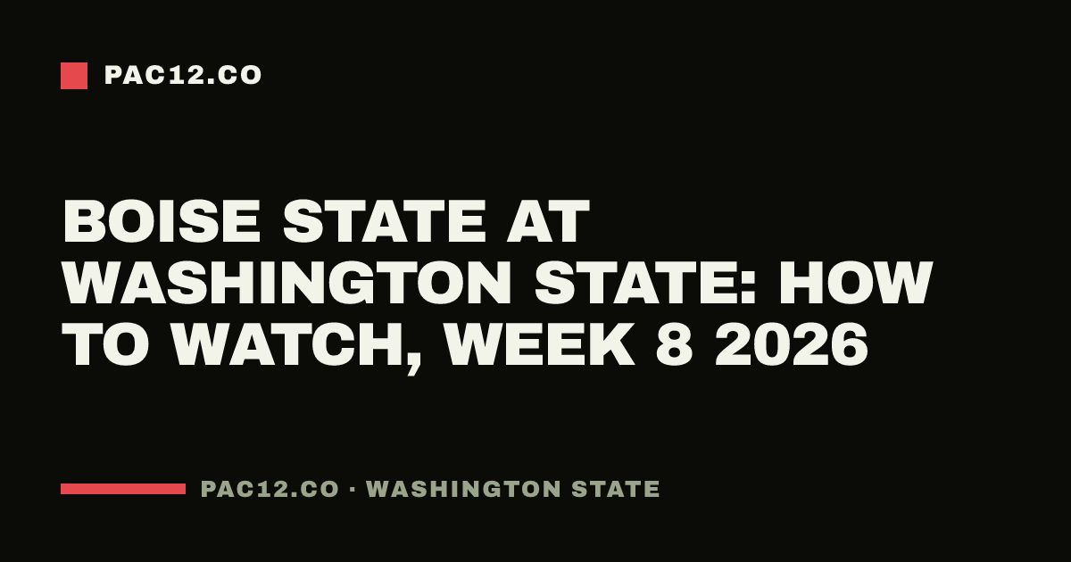 Boise State at Washington State: how to watch, Week 8 2026