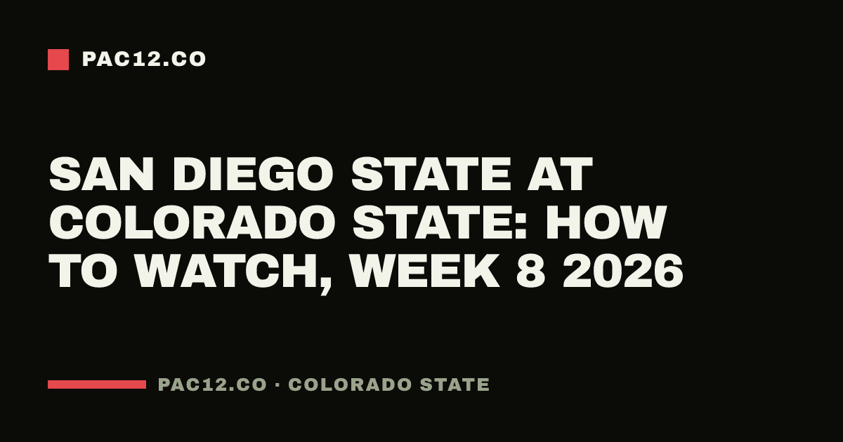 San Diego State at Colorado State: how to watch, Week 8 2026