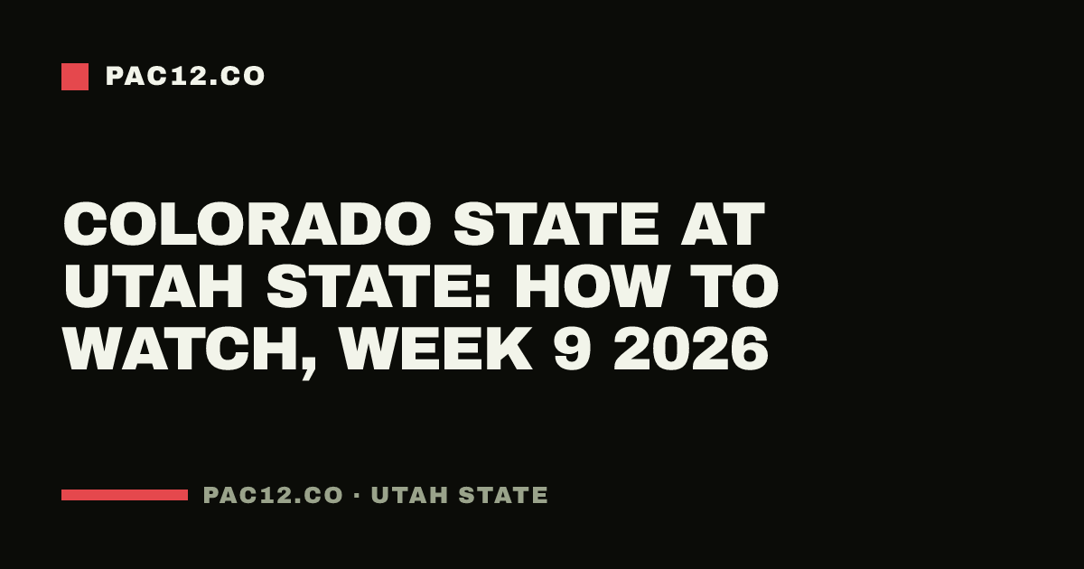Colorado State at Utah State: how to watch, Week 9 2026