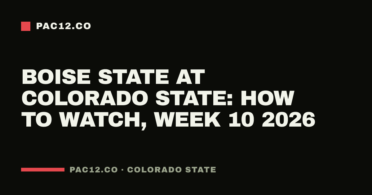 Boise State at Colorado State: how to watch, Week 10 2026