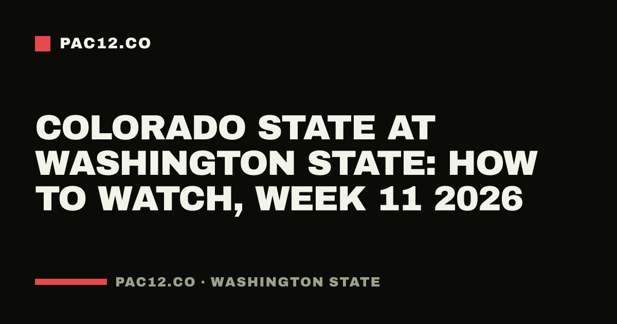 Colorado State at Washington State: how to watch, Week 11 2026