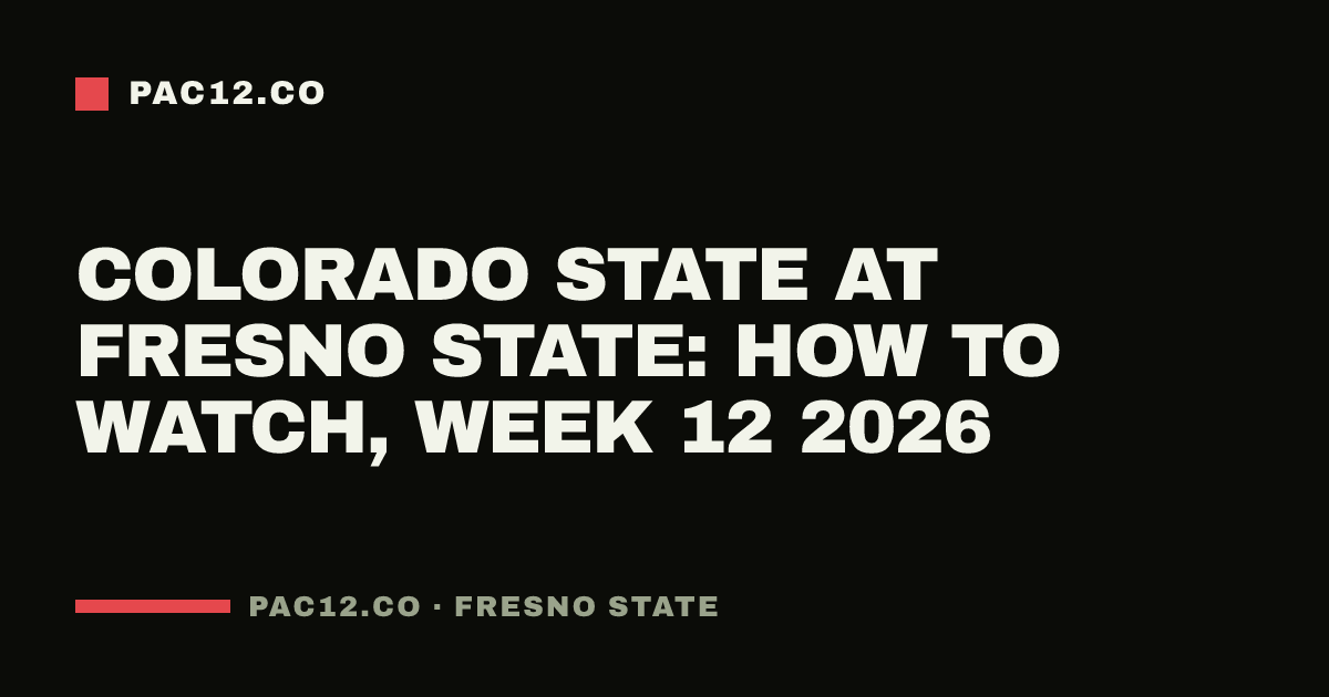 Colorado State at Fresno State: how to watch, Week 12 2026