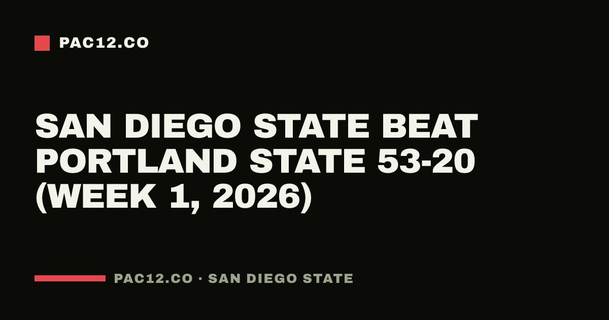 San Diego State beat Portland State 53-20 (Week 1, 2026)