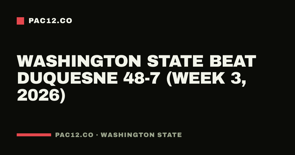 Washington State beat Duquesne 48-7 (Week 3, 2026)