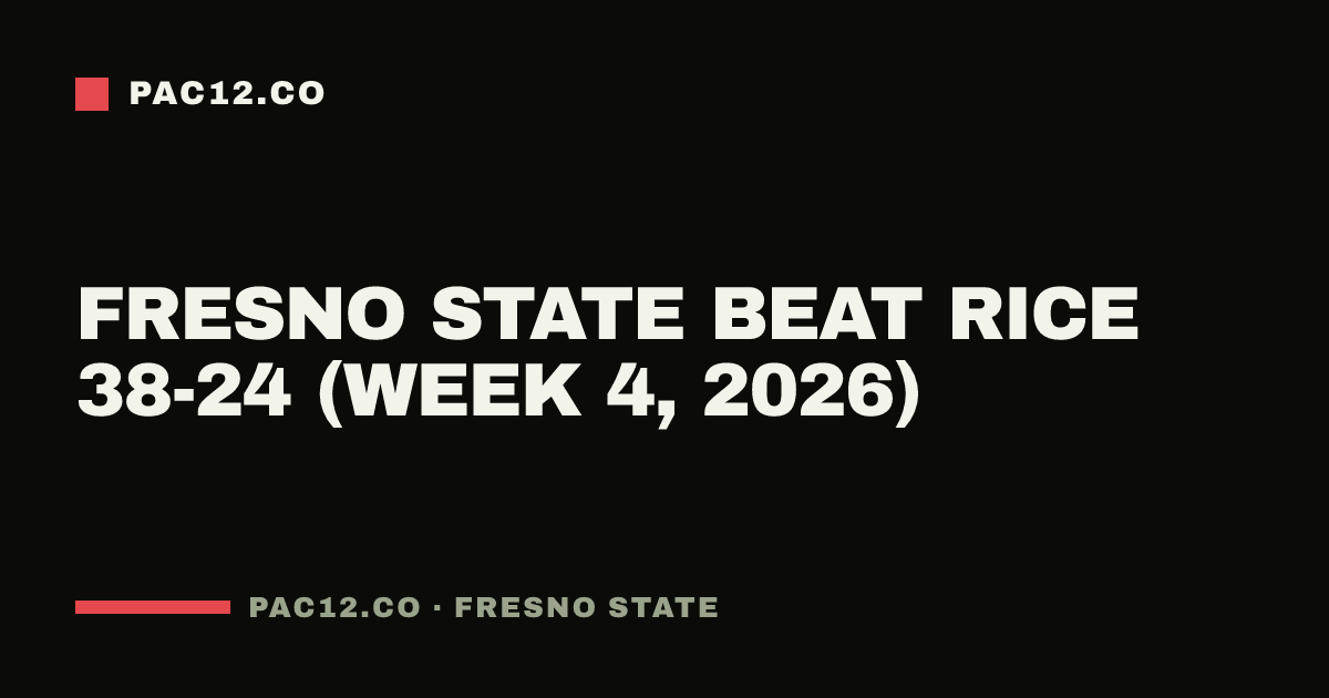 Fresno State beat Rice 38-24 (Week 4, 2026)